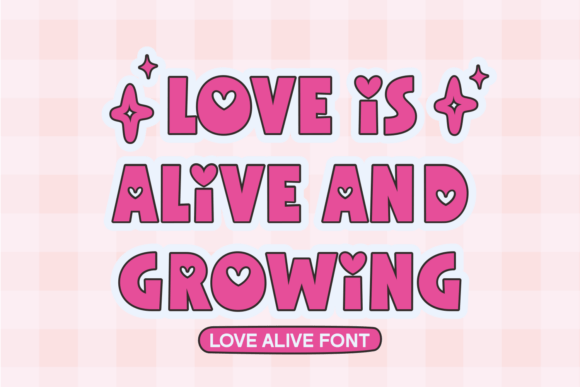 Love Alive Font PNG with transparent background - Preview 5