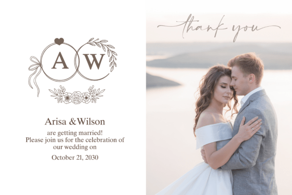 Luxury Wedding Monogram Font PNG with transparent background - Preview 2