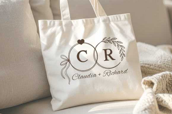 Luxury Wedding Monogram Font PNG with transparent background - Preview 3