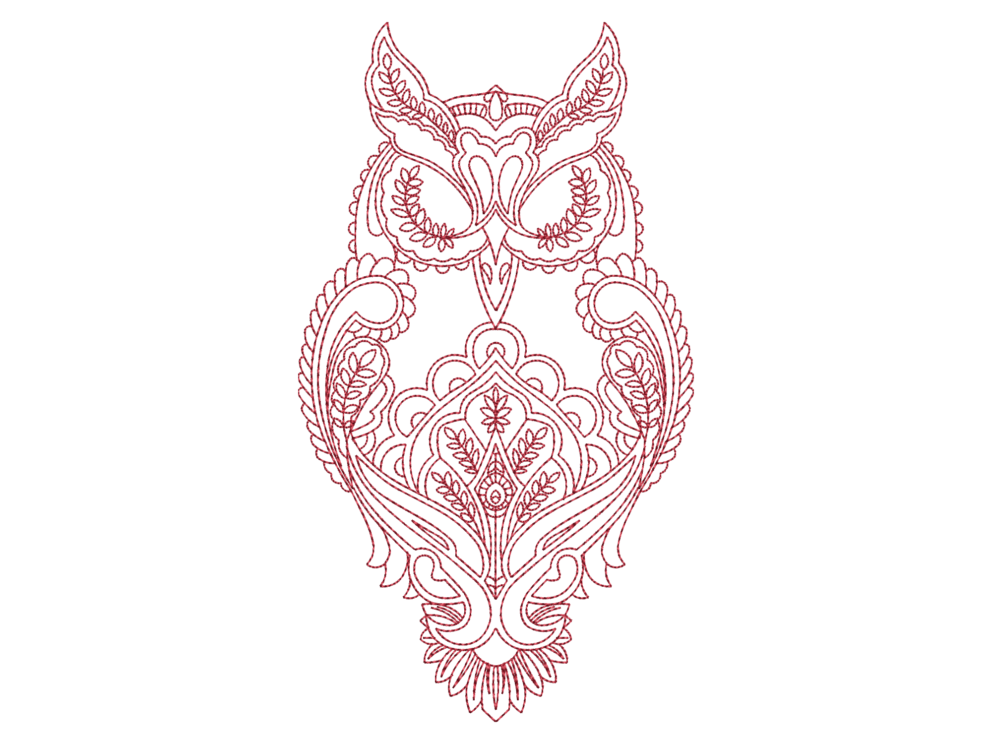 Mandala Owl Lace Embroidery