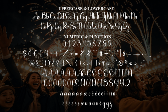 New Year Celebration Font PNG with transparent background - Preview 6