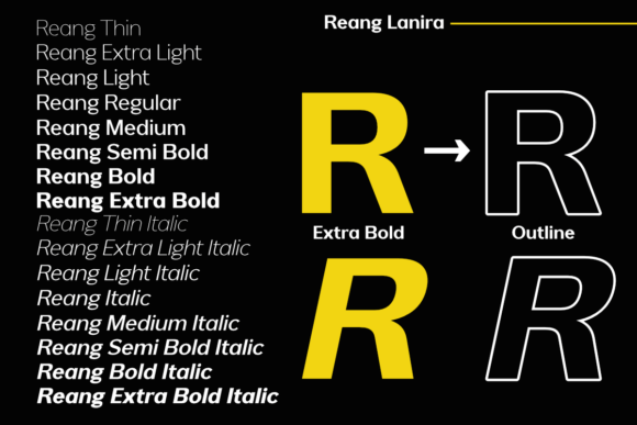 Reang Lanira Font PNG with transparent background - Preview 5