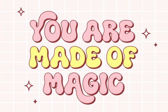 Retro Chubby Font PNG with transparent background - Preview 1