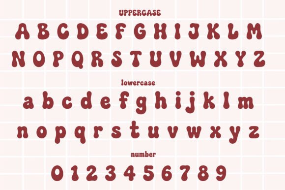 Retro Chubby Font PNG with transparent background - Preview 2