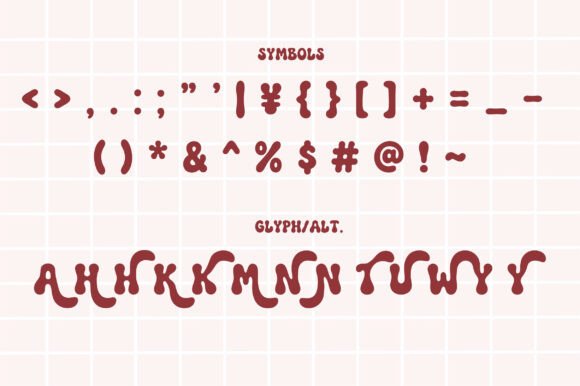 Retro Chubby Font PNG with transparent background - Preview 3