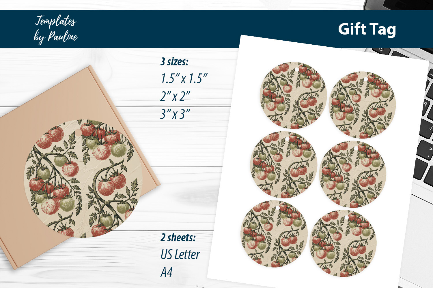 Rustic Vegetable Packaging Tags