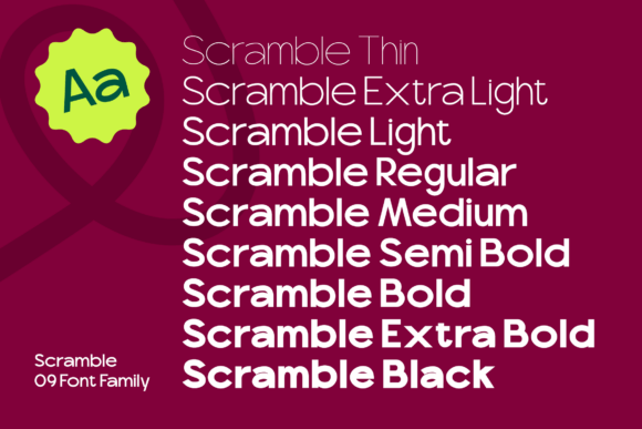 Scramble Font PNG with transparent background - Preview 2