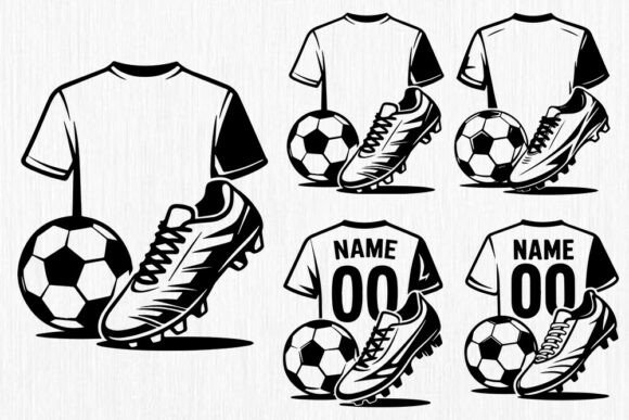 Soccer Player SVG - Custom Name Jersey C