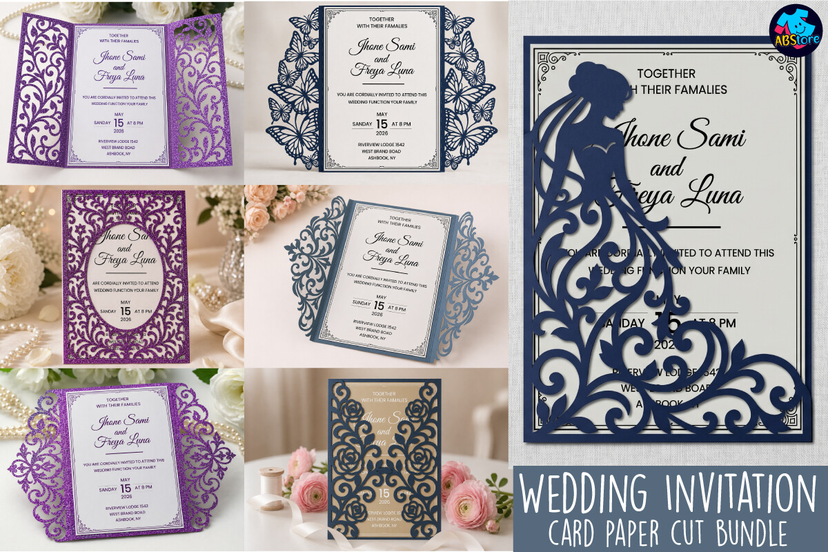 Wedding Invitation SVG Bundle