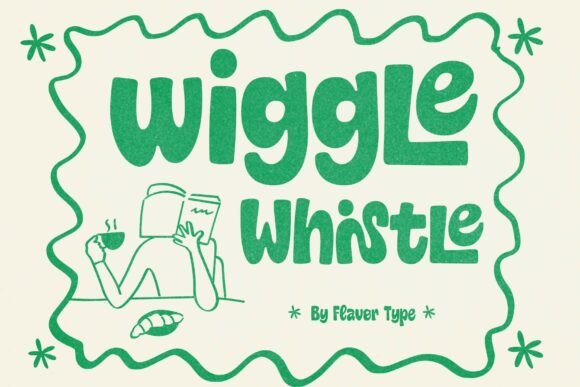 Wiggle Whistle Display Font By flavortype