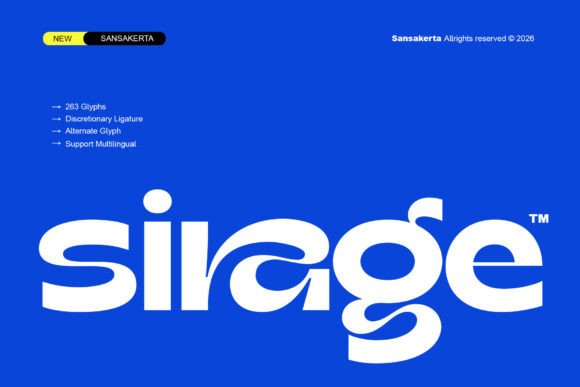 Preview specimen of Sirage sans serif font