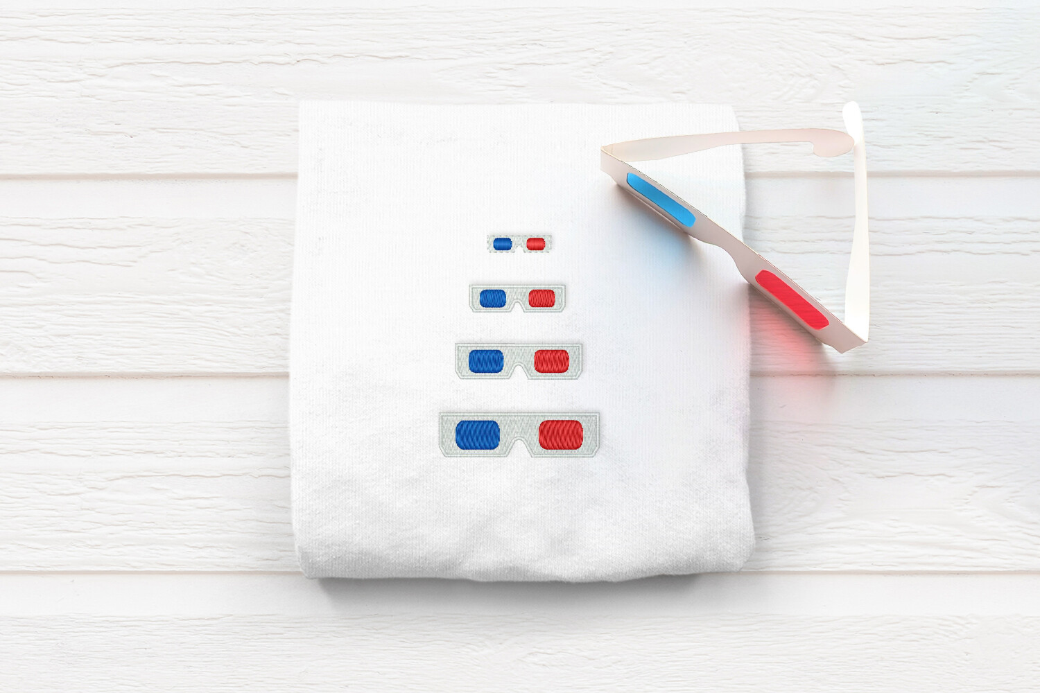 3D Glasses Mini Embroidery