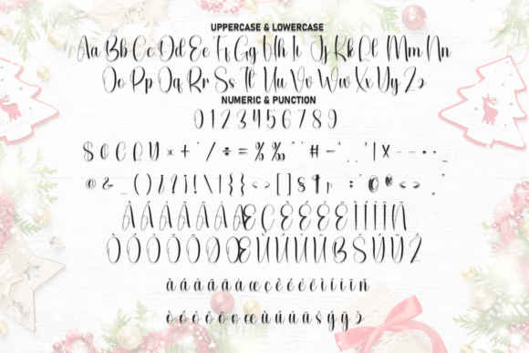 Background Christmas Font - Preview 6