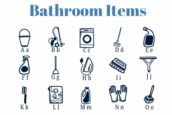 Bathroom Items Font - Preview 1