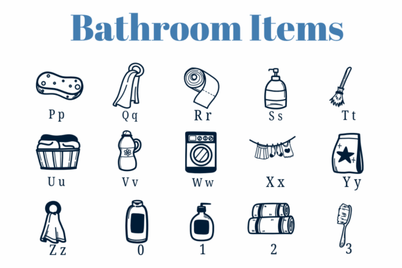 Bathroom Items Font - Preview 2