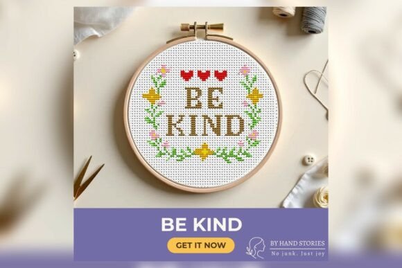 Be Kind Cross Stitch Pattern PDF