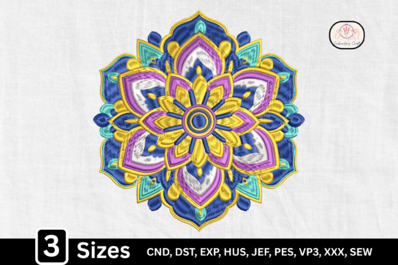Boho Geometric Lotus Floral Mandala