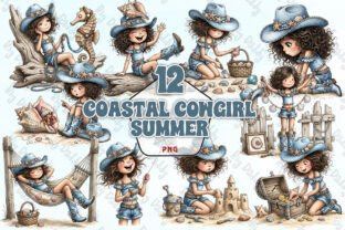 Coastal Cowgirl Summer Clipart PNG Graphic by Big Daddy · Creative Fabrica