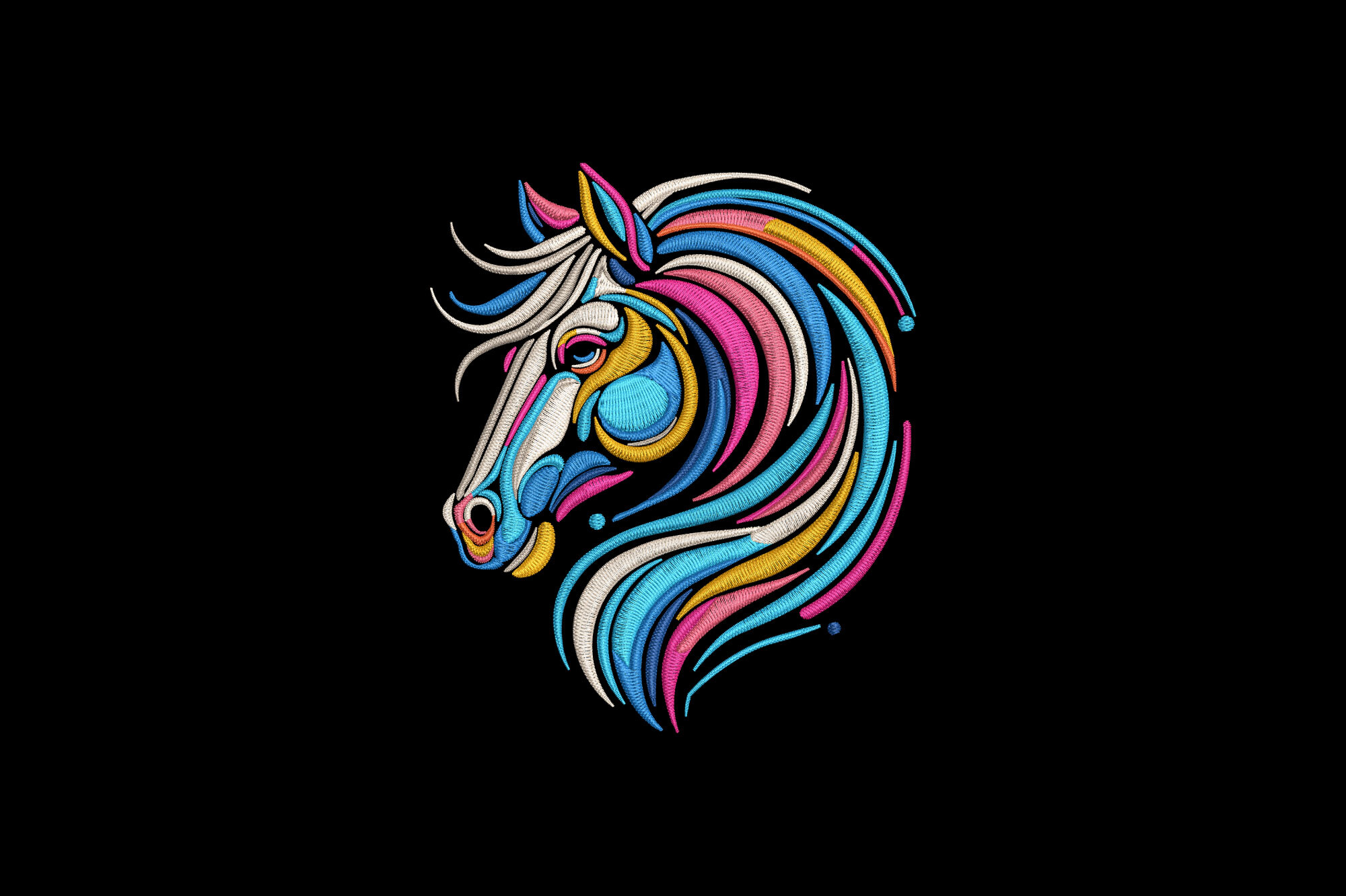Colorful Horse Head