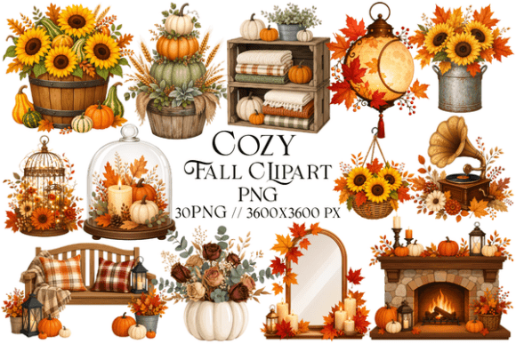 Cozy Fall Clipart Png Graphics