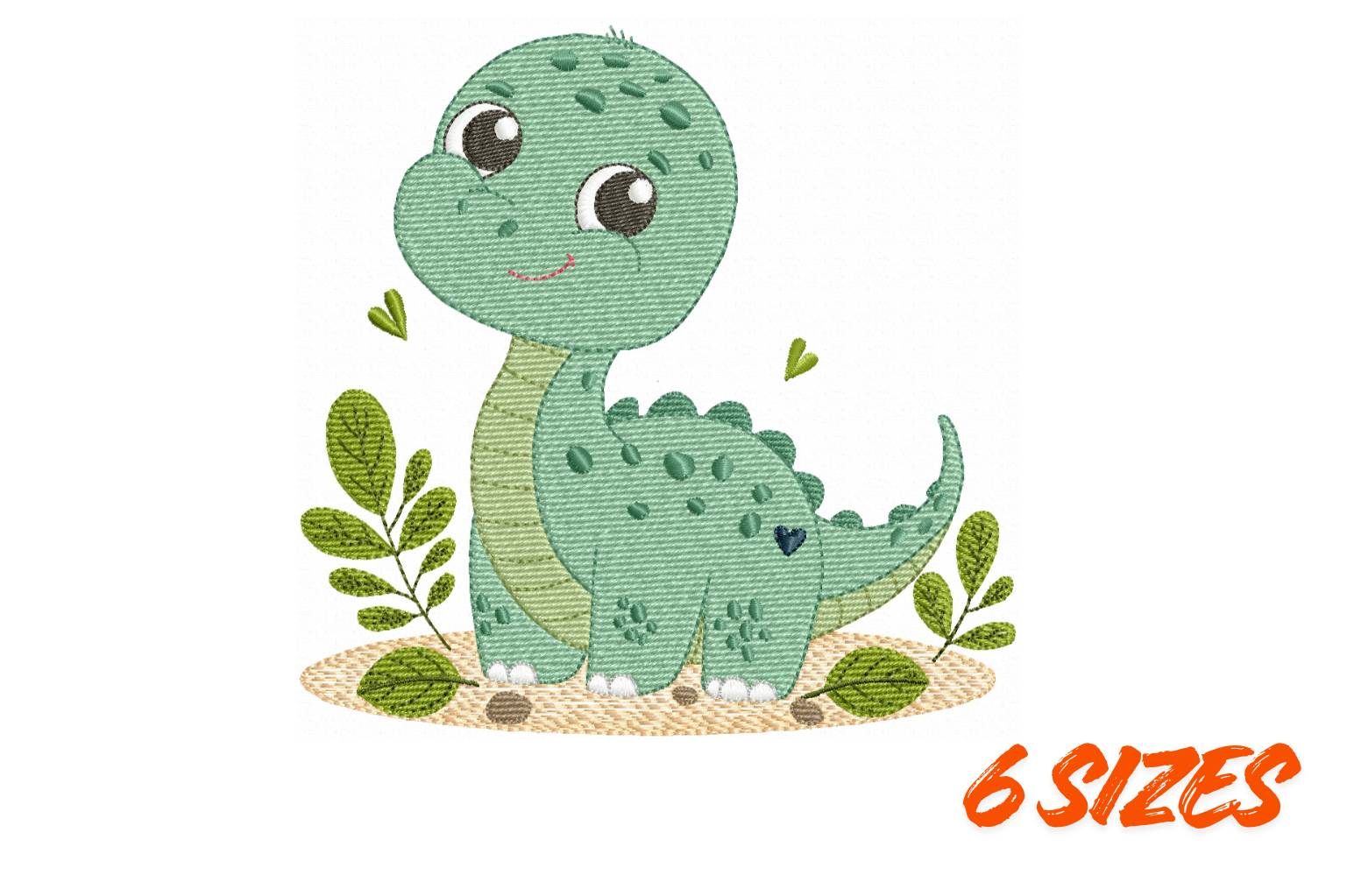 Cute Dino Embroidery Design File