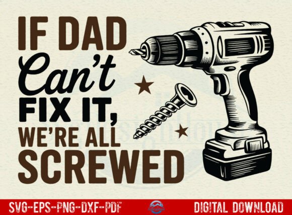 Dad Fix Father's Day SVG Illustration Artisanat Par SvgDesignHouse