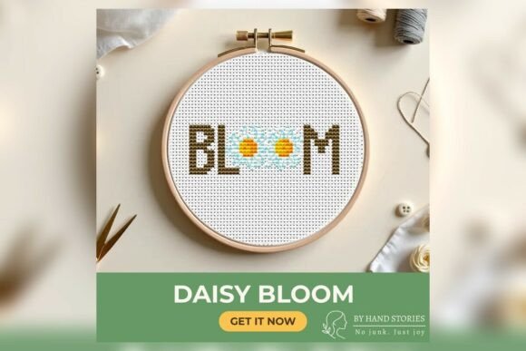 Daisy Bloom Cross Stitch Pattern PDF