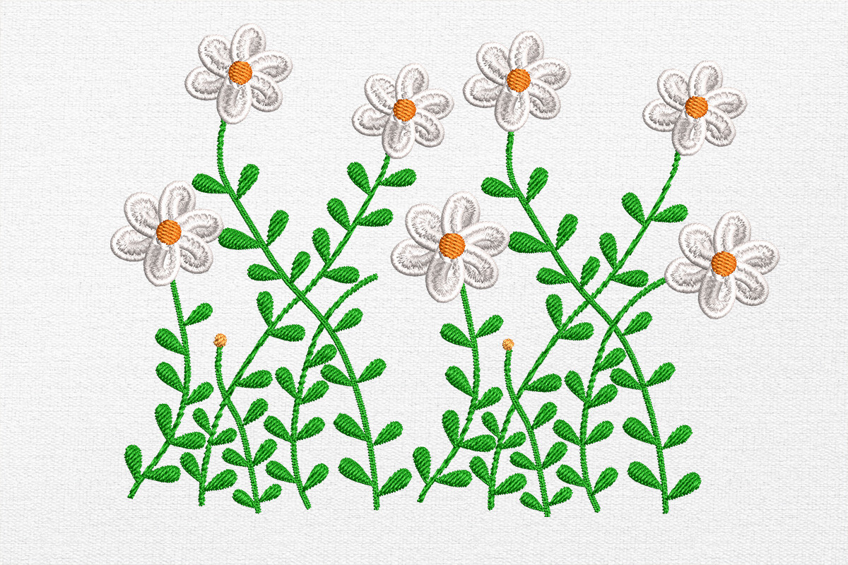 Daisy Flower Embroidery Design