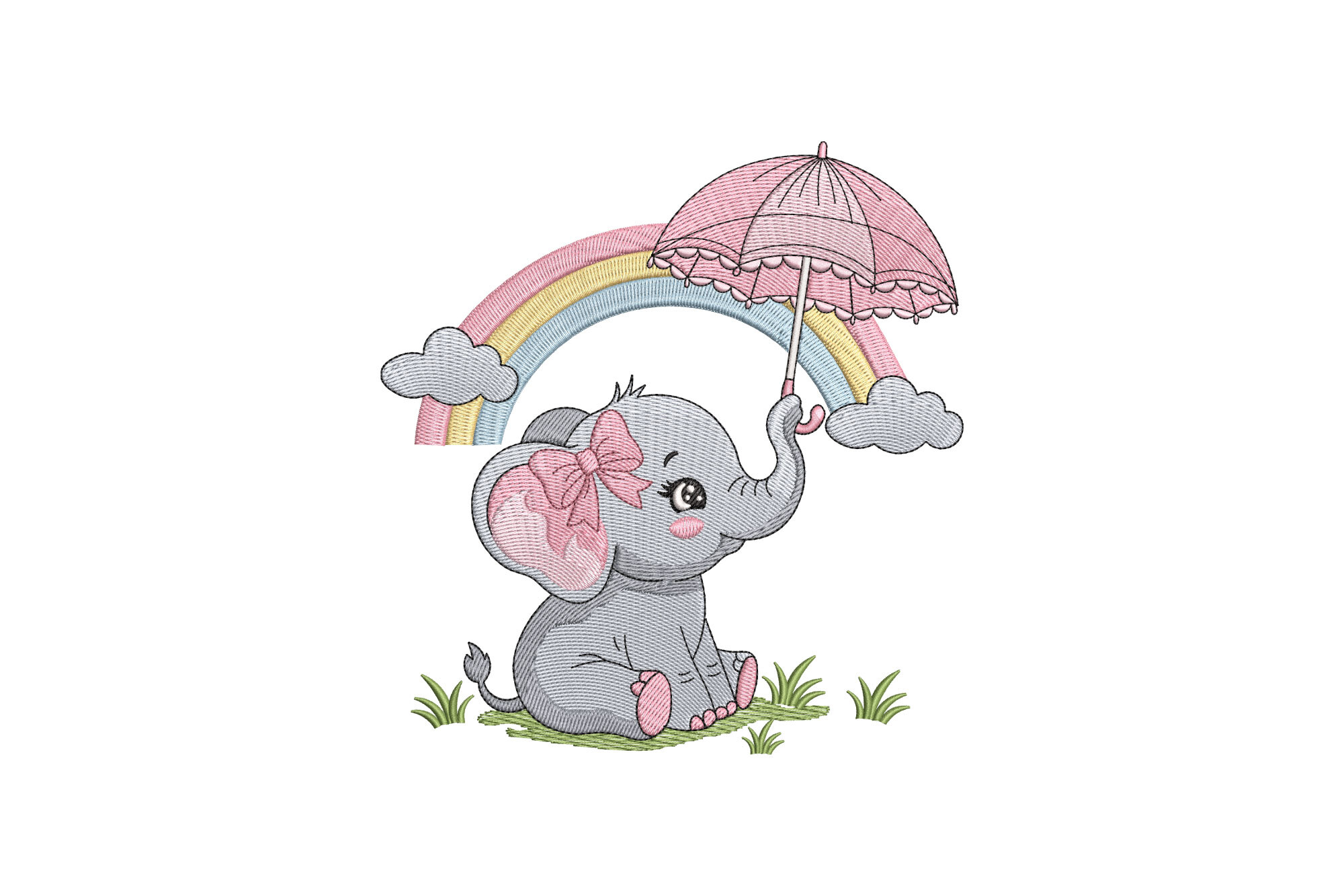 Elephant and the Rainbow Umbrella
