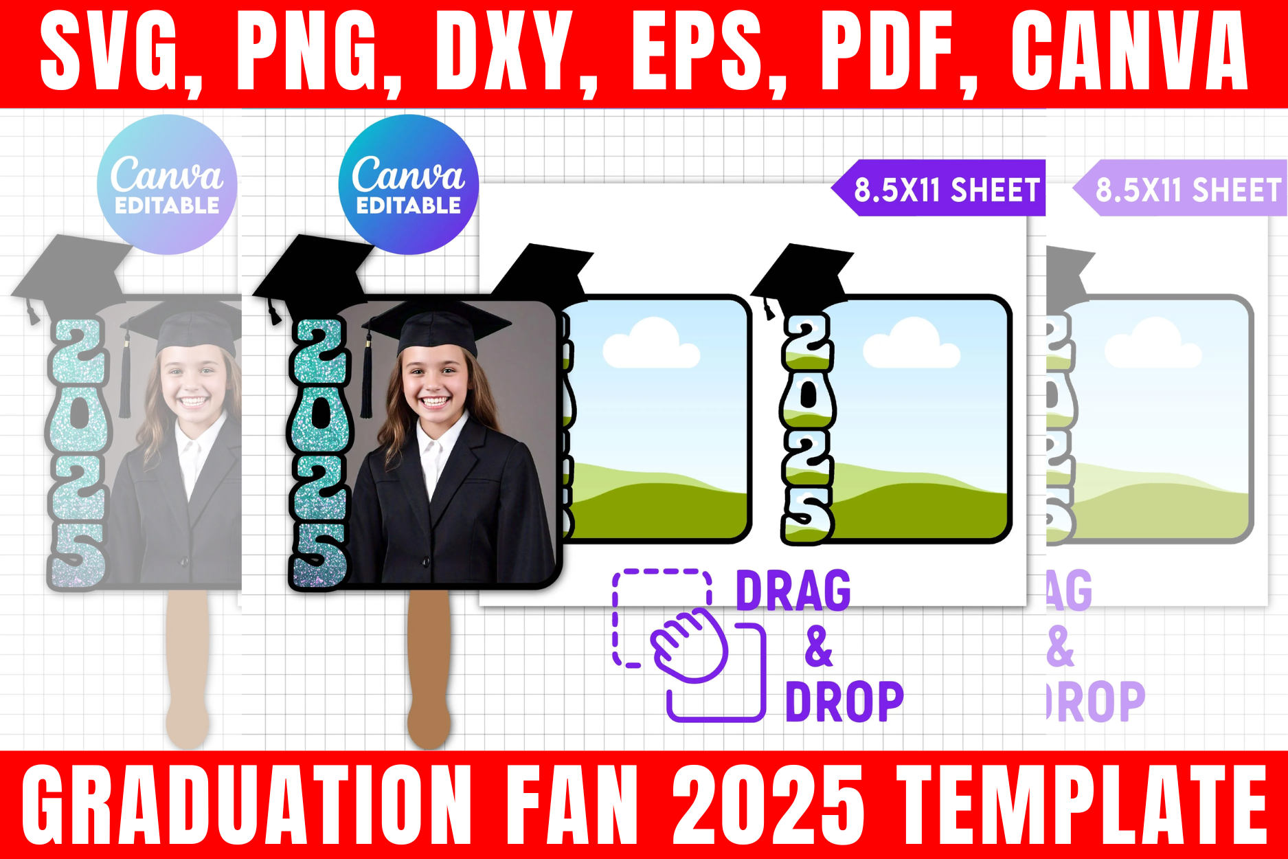 Graduation Fan 2026 Canva Template Graphic by freshzone228 · Creative ...