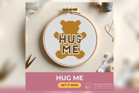 Hug Me Cross Stitch Pattern PDF