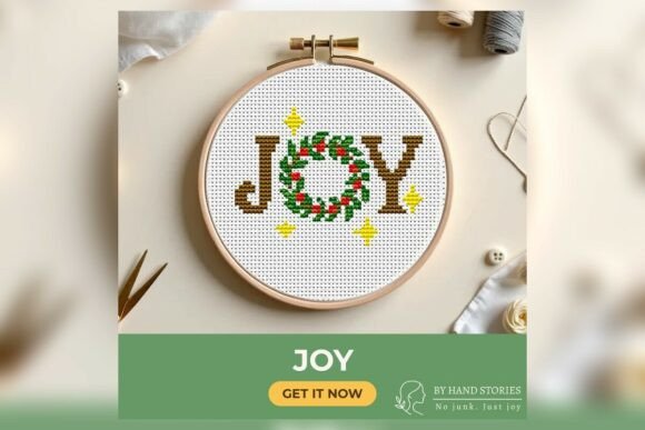 Joy Cross Stitch Pattern PDF