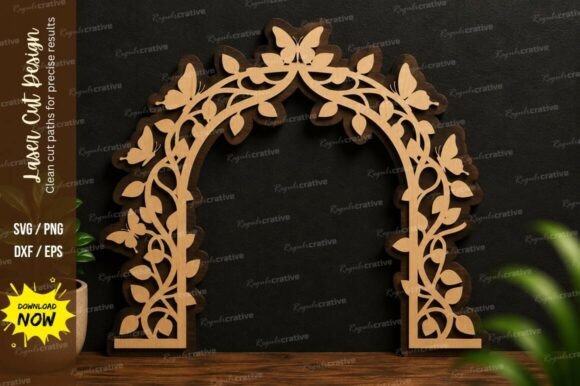 Leaf Arch Frame Laser Cut Svg File · Creative Fabrica