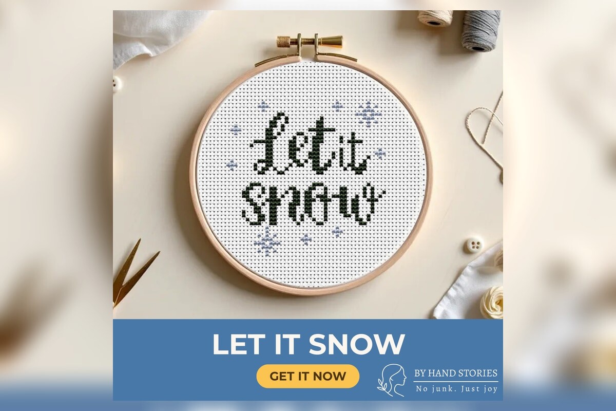 Let It Snow Cross Stitch Pattern PDF