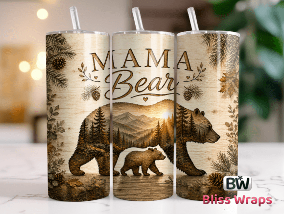 Mama Bear Tumbler Wrap