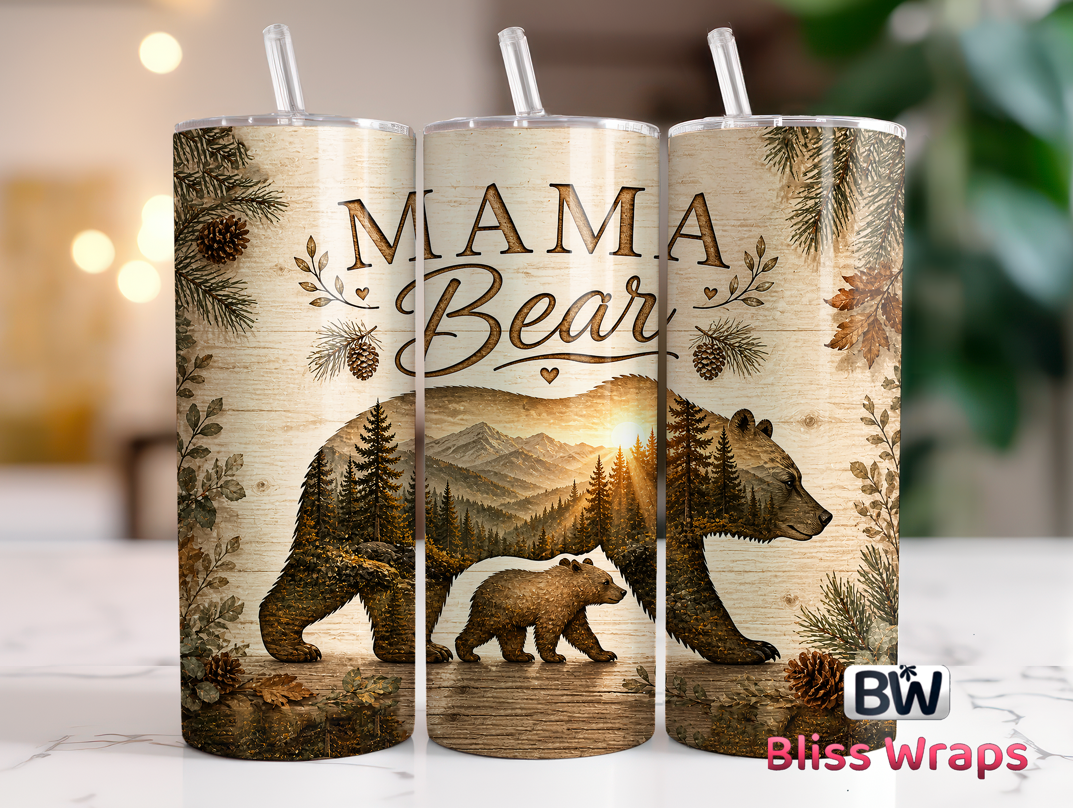 Mama Bear Tumbler Wrap