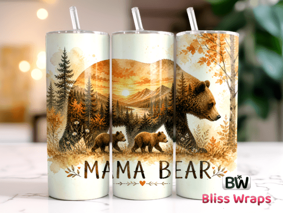Mama Bear Tumbler Wrap