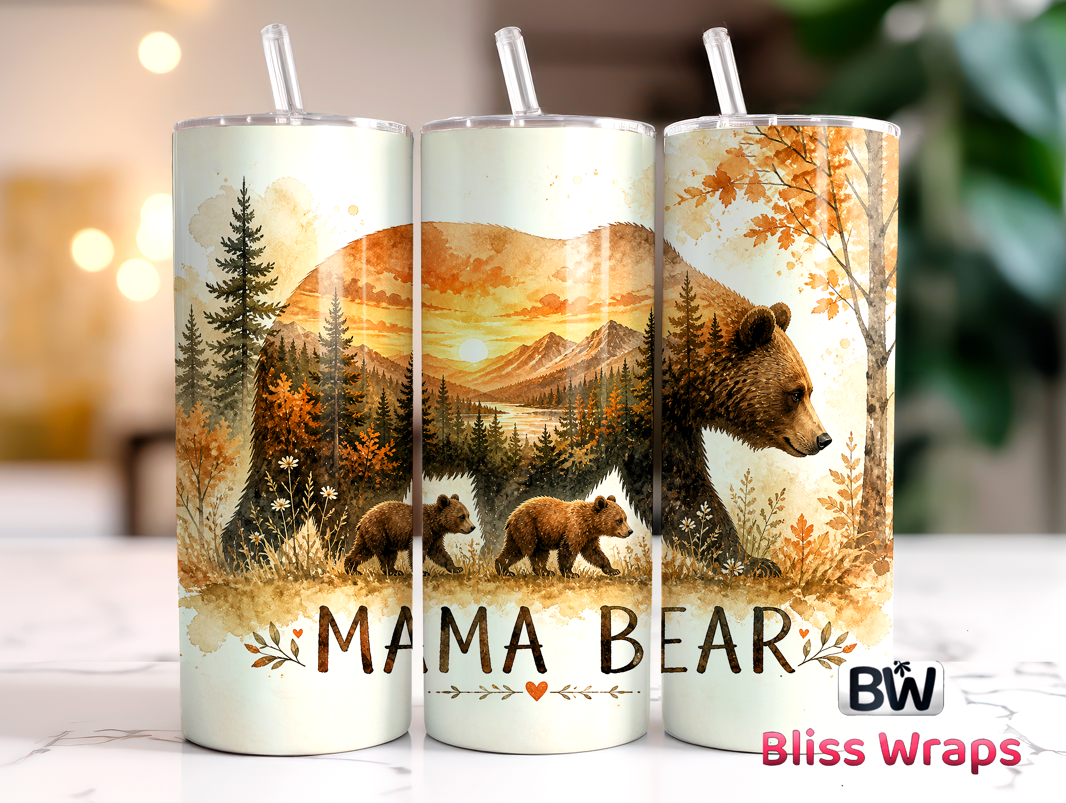 Mama Bear Tumbler Wrap
