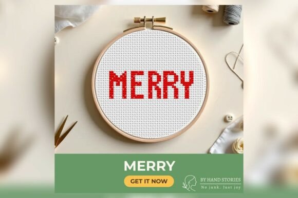 Merry Cross Stitch Pattern PDF