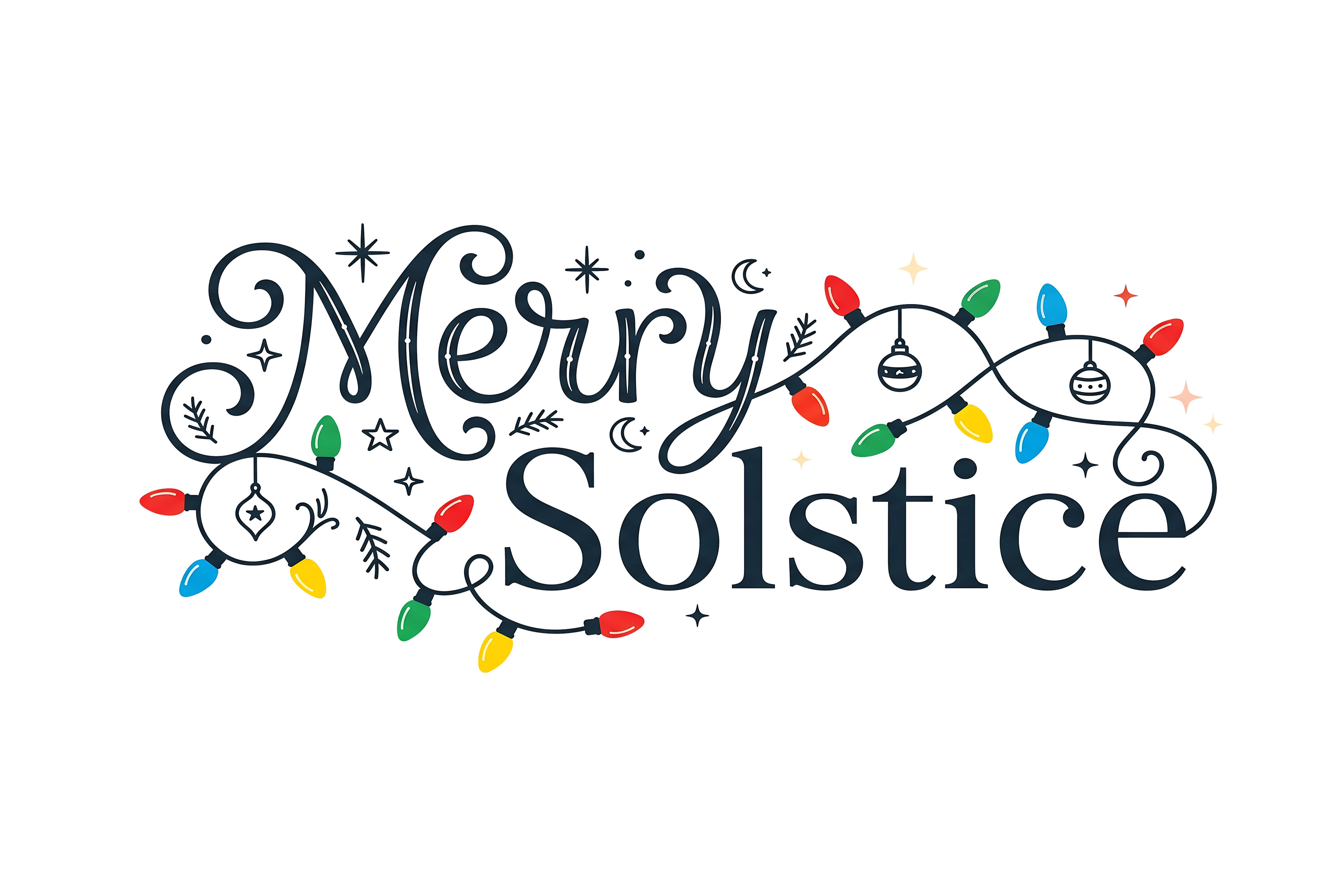 Merry Solstice Light String Design