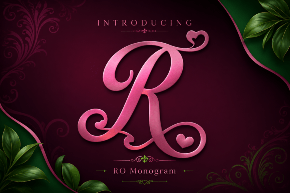 Ro Monogram Decorative Font By Bold Point