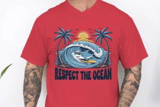 Respect the Ocean SVG - Surfing Shark Graphic by dhalione · Creative ...