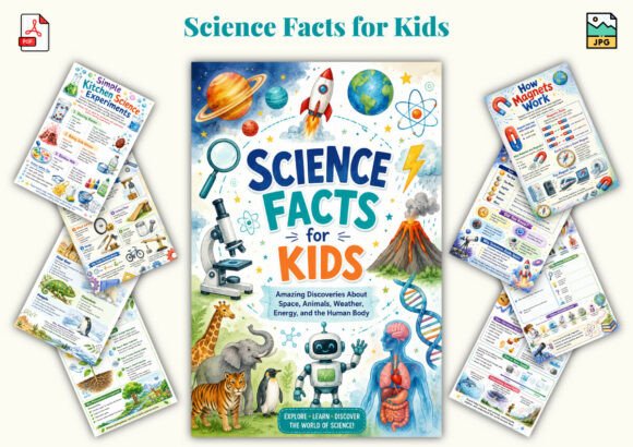 Science Facts for Kids Illustration Intérieurs KDP Par KDPLab