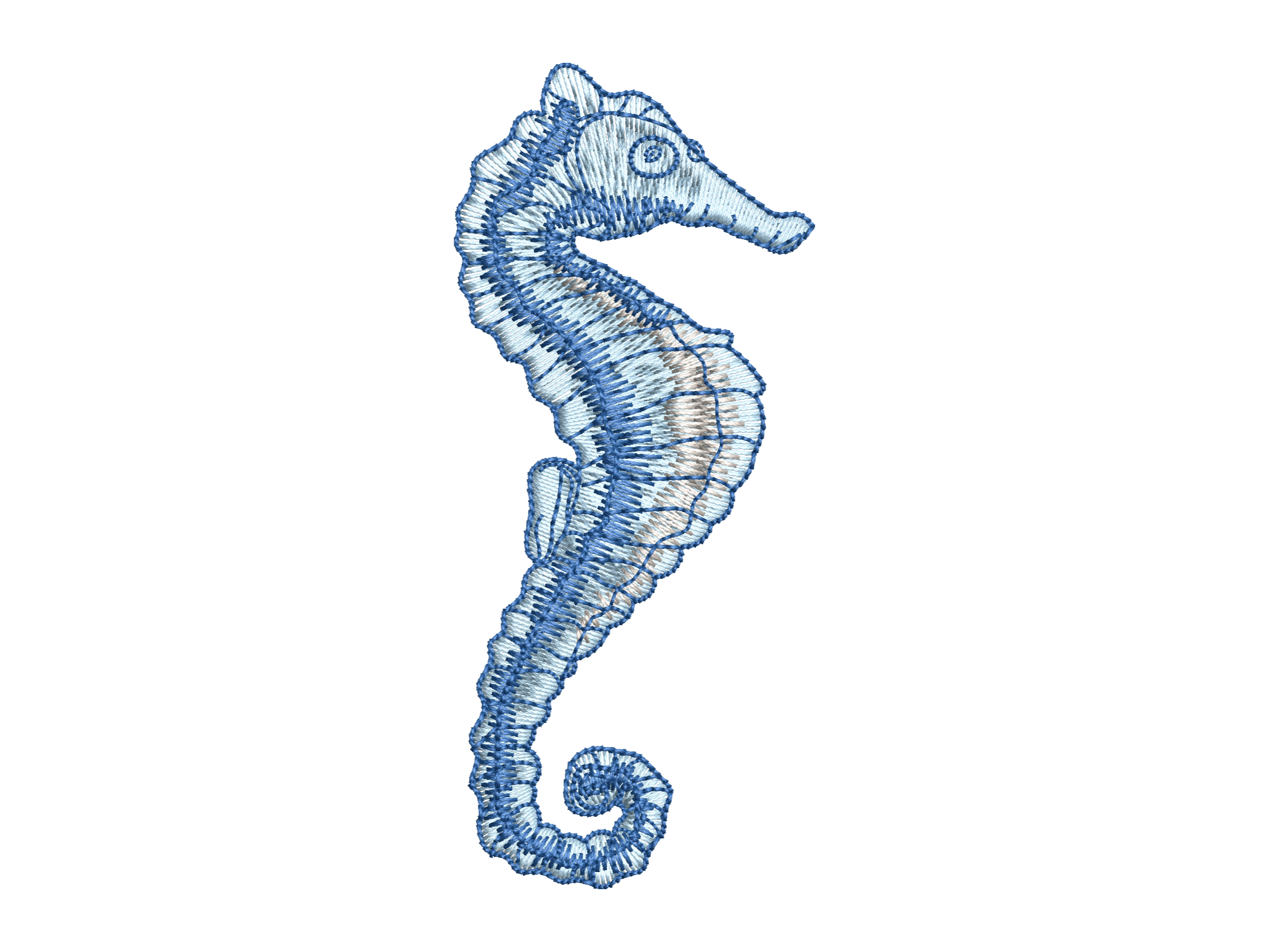 Seahorse Outline Embroidery