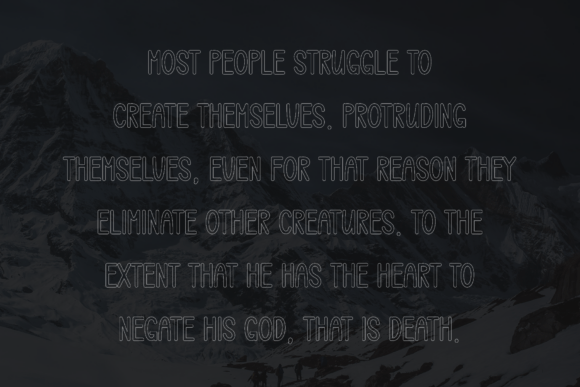 Simple Outline Font PNG with transparent background - Preview 5