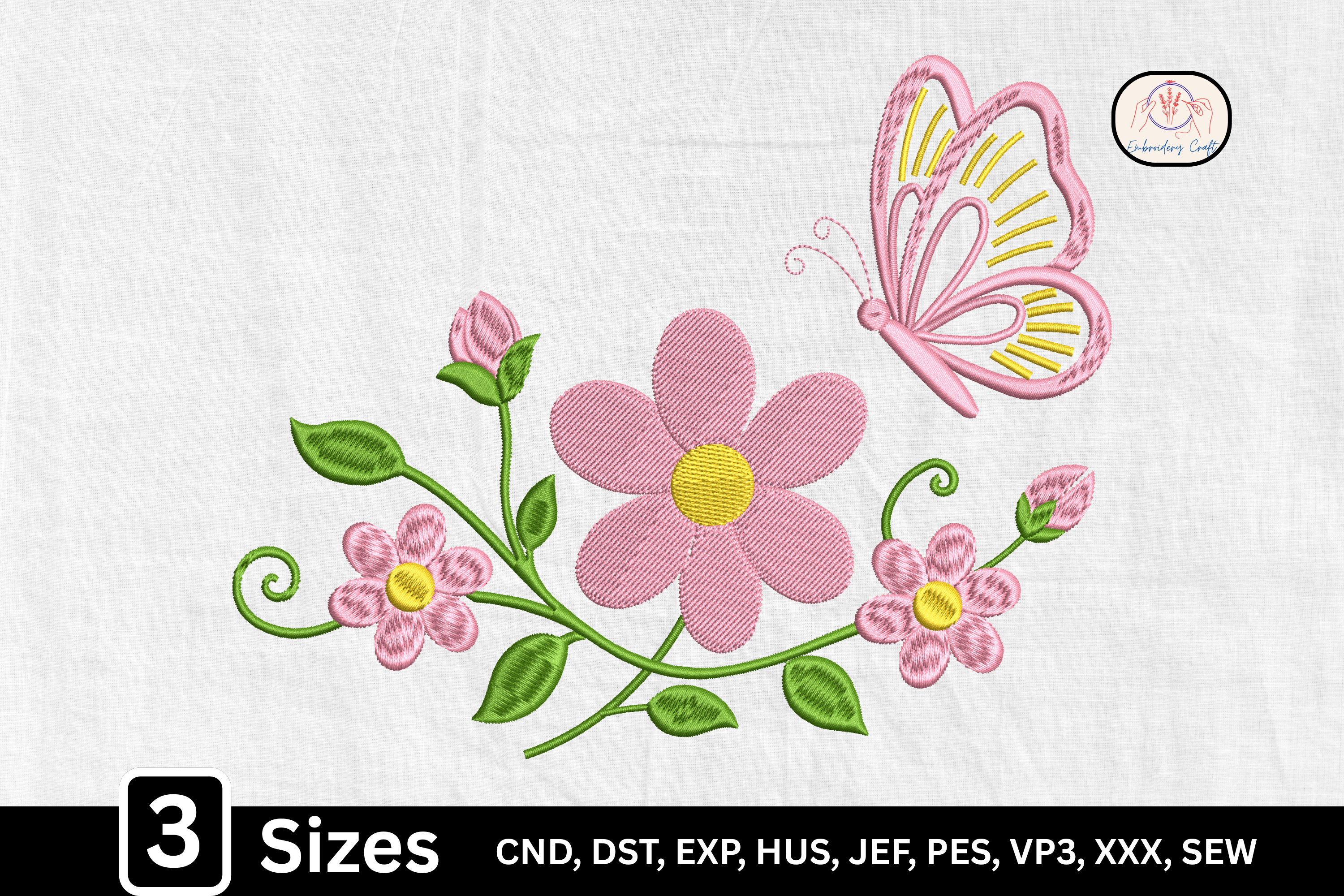 Spring Flower Pink Butterfly