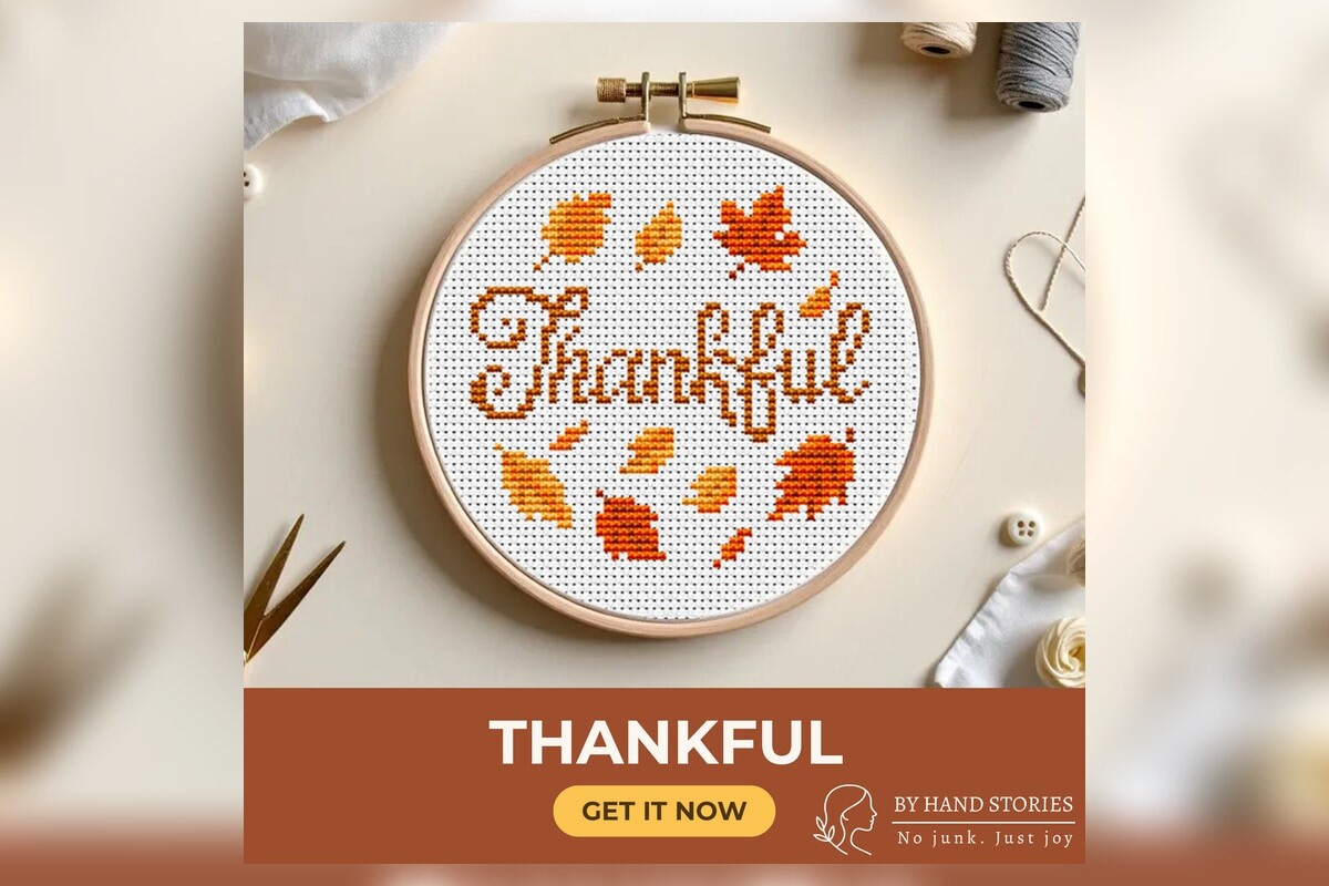 Thankful Cross Stitch Pattern PDF