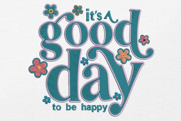 Typography Embroidery Design
