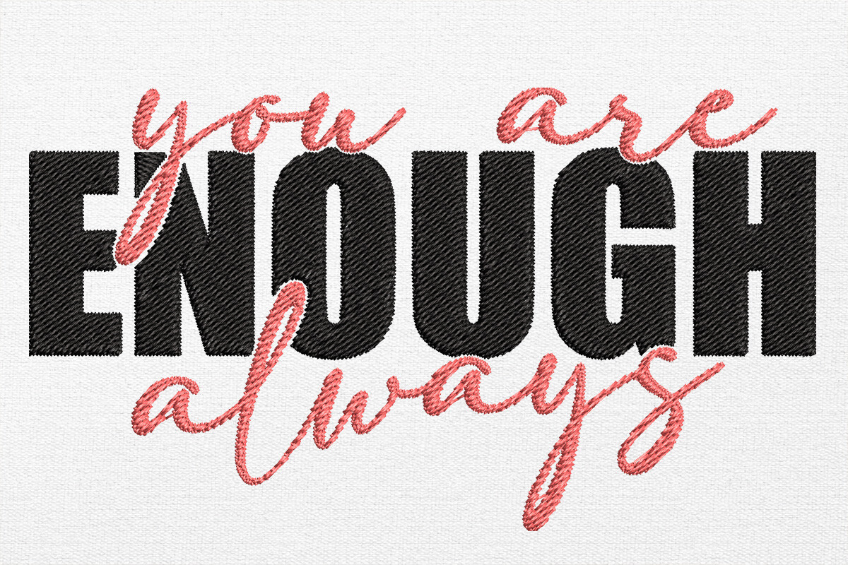 Typography Embroidery Design
