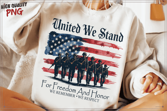 United We Stand 4th of July PNG, USA PNG Graphic T-shirt Designs By SmartSvgArt